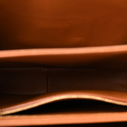 Celine Textile Natural Calfskin Medium Triomphe Bag White Tan 5 of 14