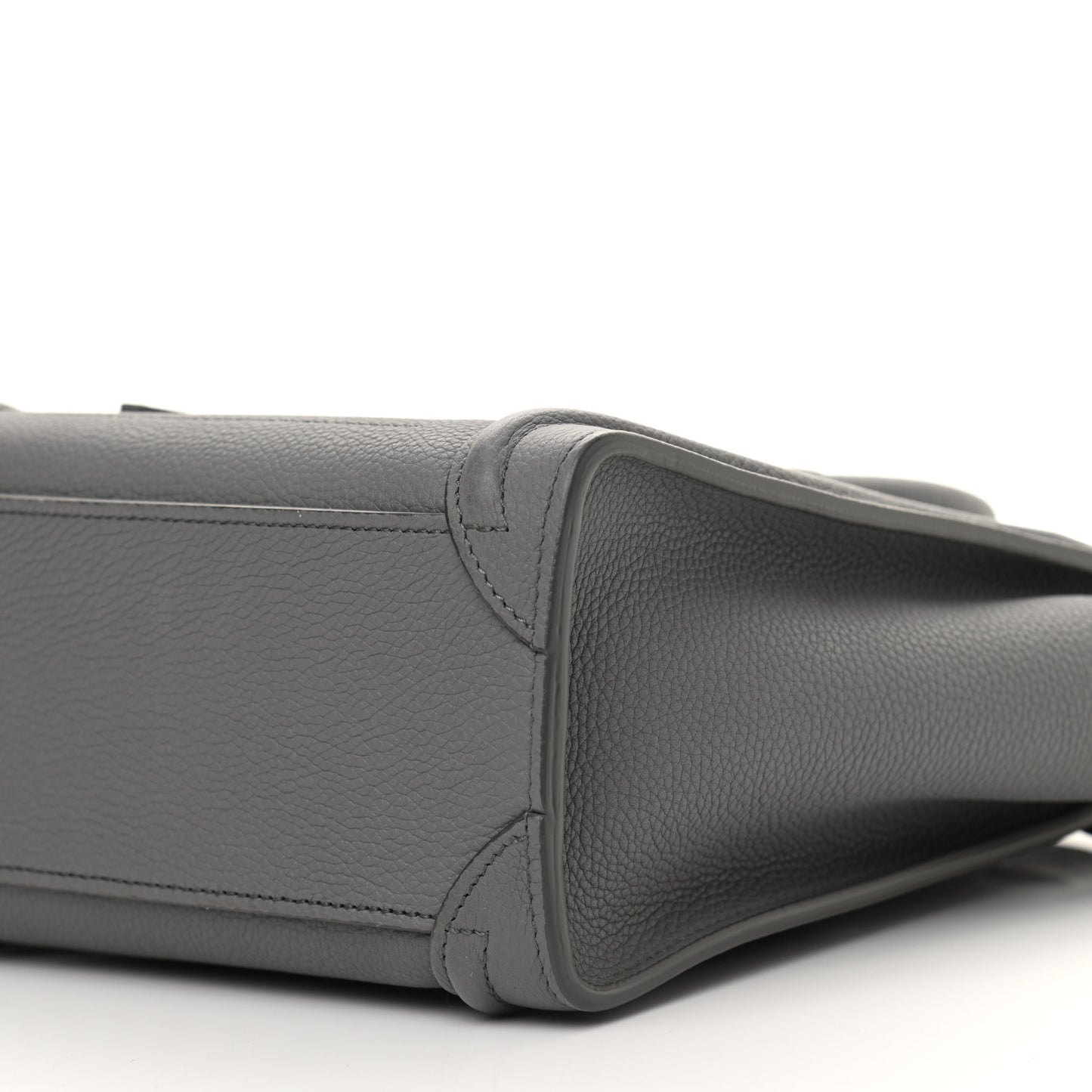Drummed Calfskin Nano Luggage Kohl