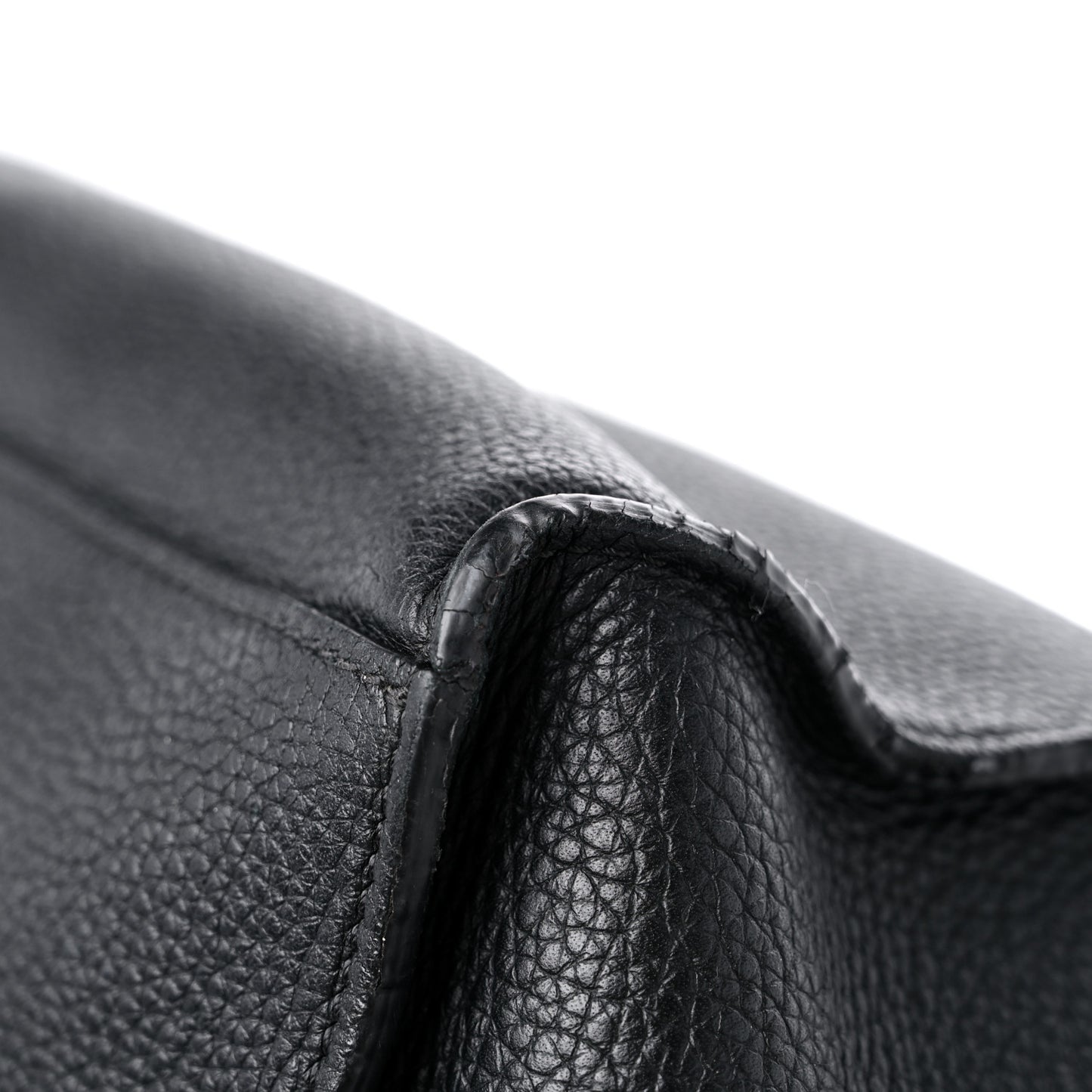 Supple Grained Calfskin Medium Big Bag Black