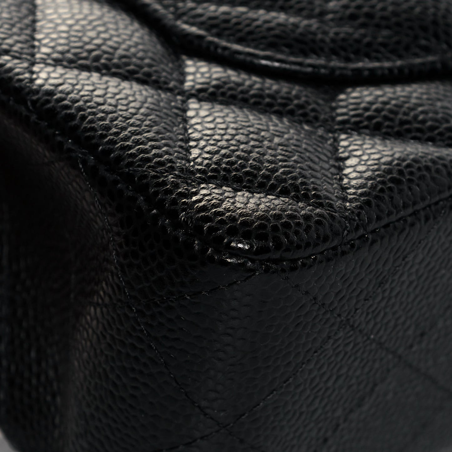Caviar Quilted Small Double Flap Black