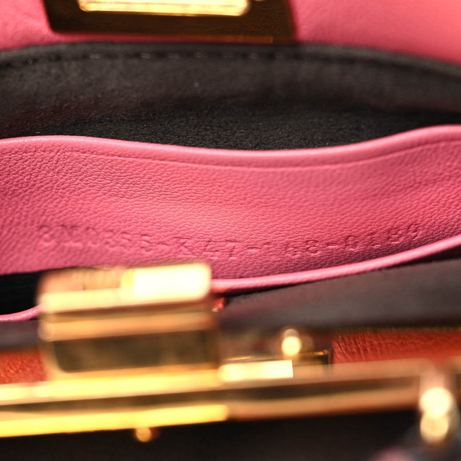 Fendi Shiny Nappa Micro Peekaboo Iconic Satchel  Rosa Fluo 8 of 11