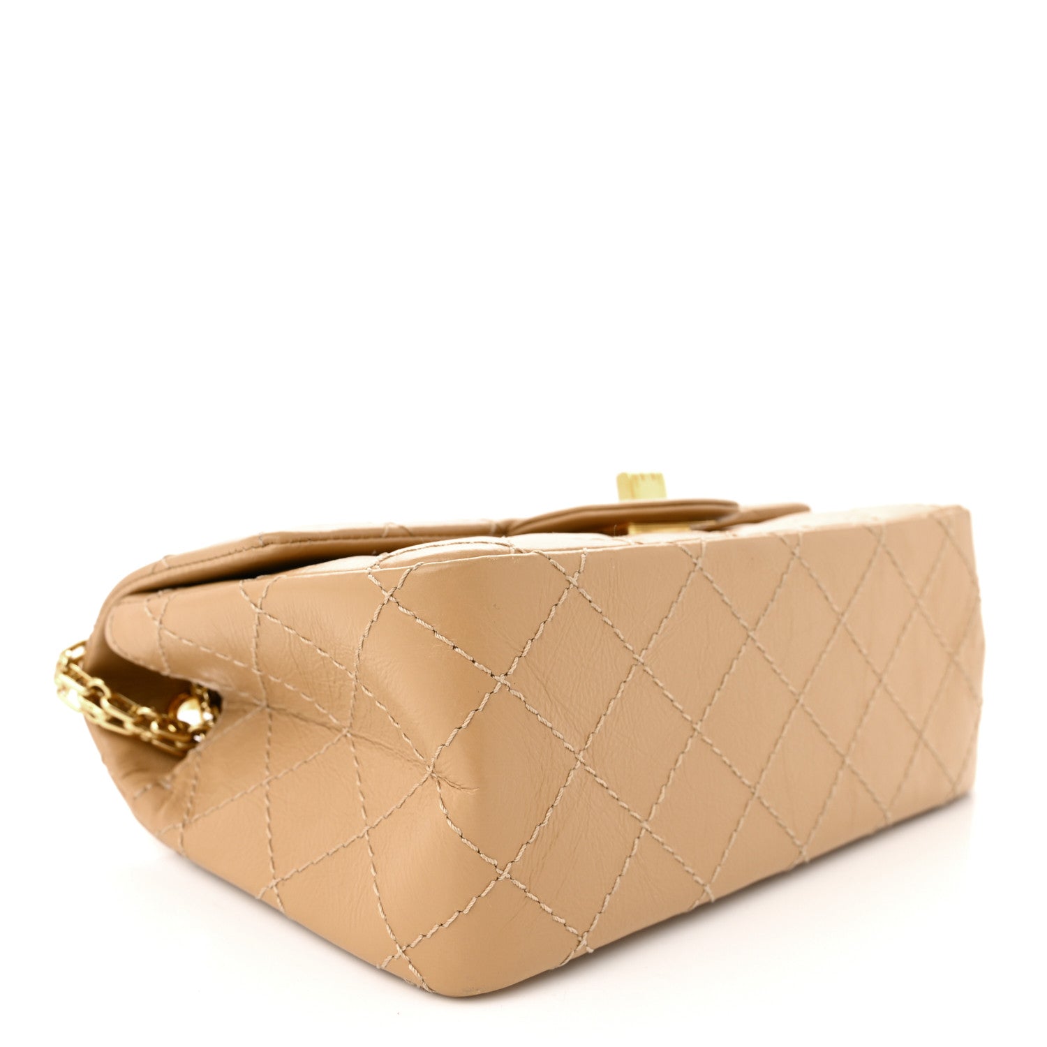 Chanel Aged Calfskin Quilted 2.55 Reissue Mini Flap Beige 4 of 10