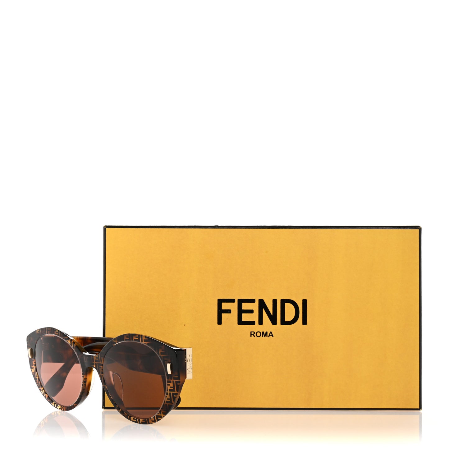 Acetate Fendi Roma Cat Eye Sunglasses FF 0435/S Havana