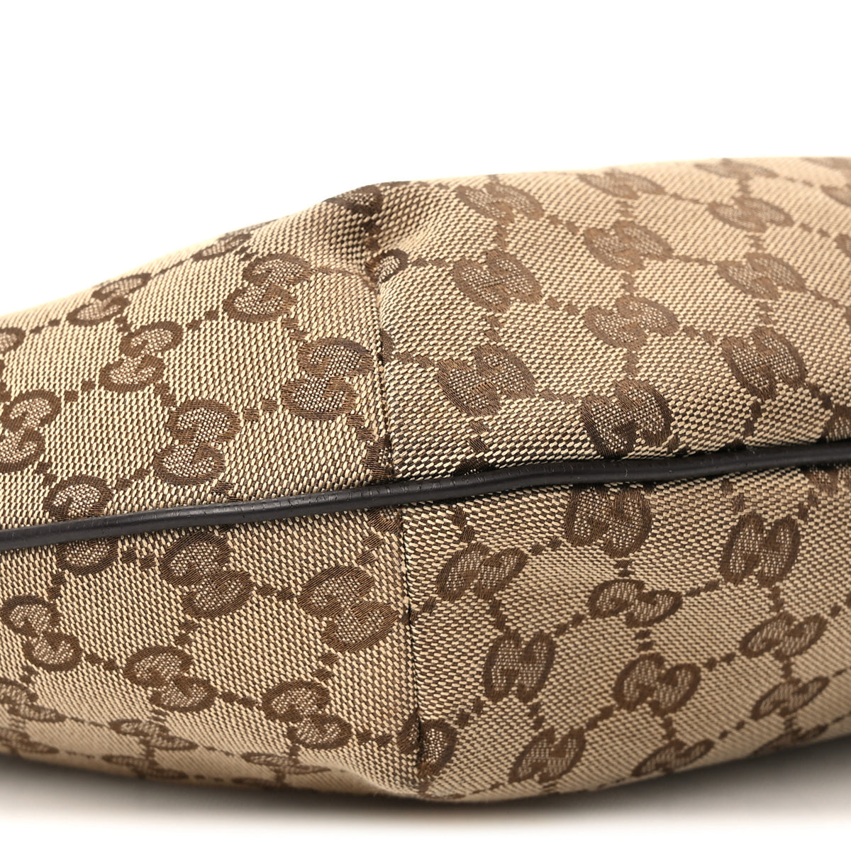 Gucci Monogram Web Medium Half Moon Hobo Dark Brown 9 of 10