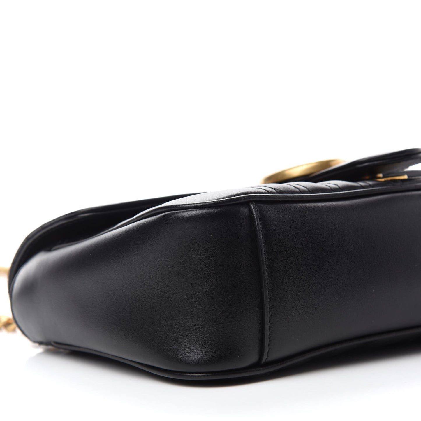 Calfskin Matelasse Small GG Marmont Shoulder Bag Black