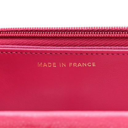 Chanel Caviar Quilted Wallet On Chain WOC Fuchsia 7 of 12