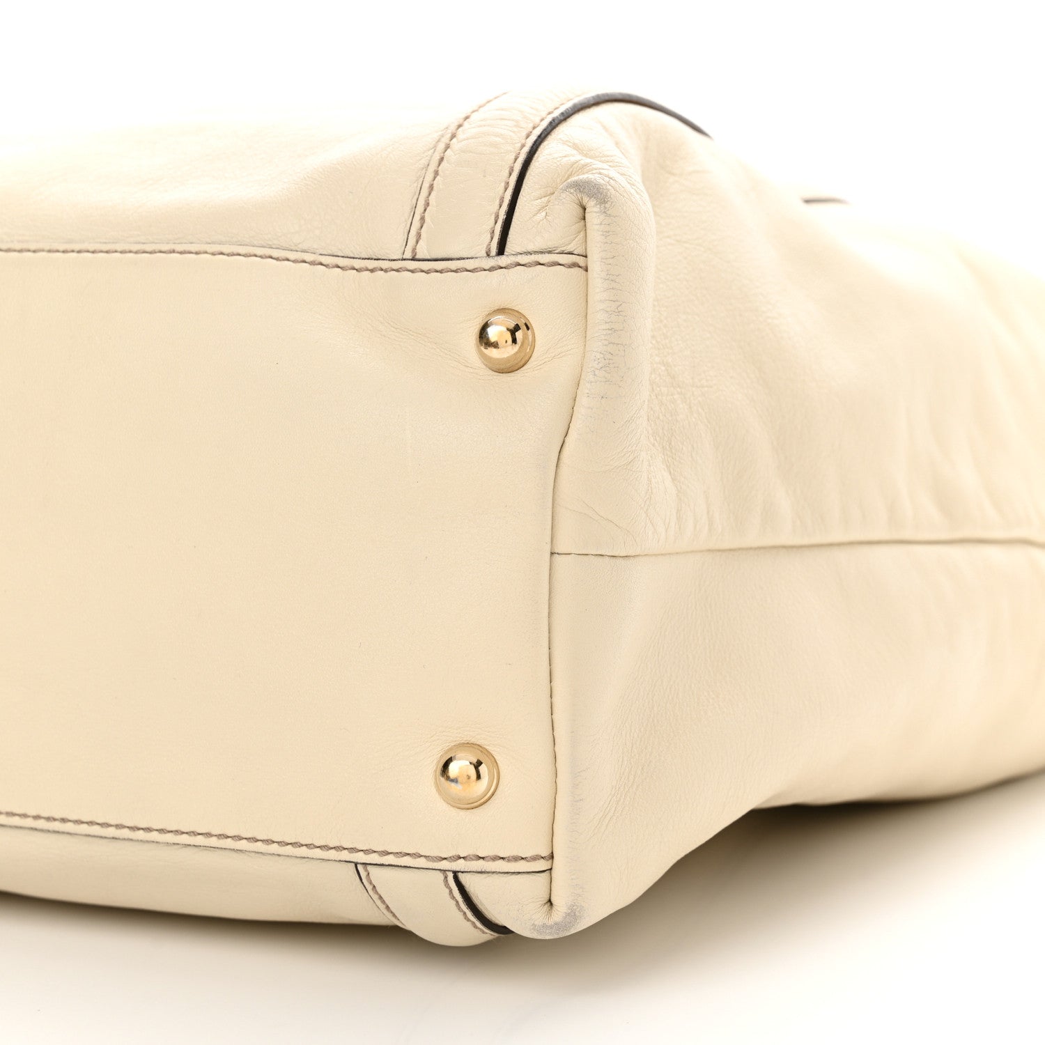 Gucci Calfskin Large Britt Shoulder Bag Ivory 10 of 15