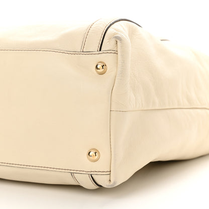 Gucci Calfskin Large Britt Shoulder Bag Ivory 10 of 15