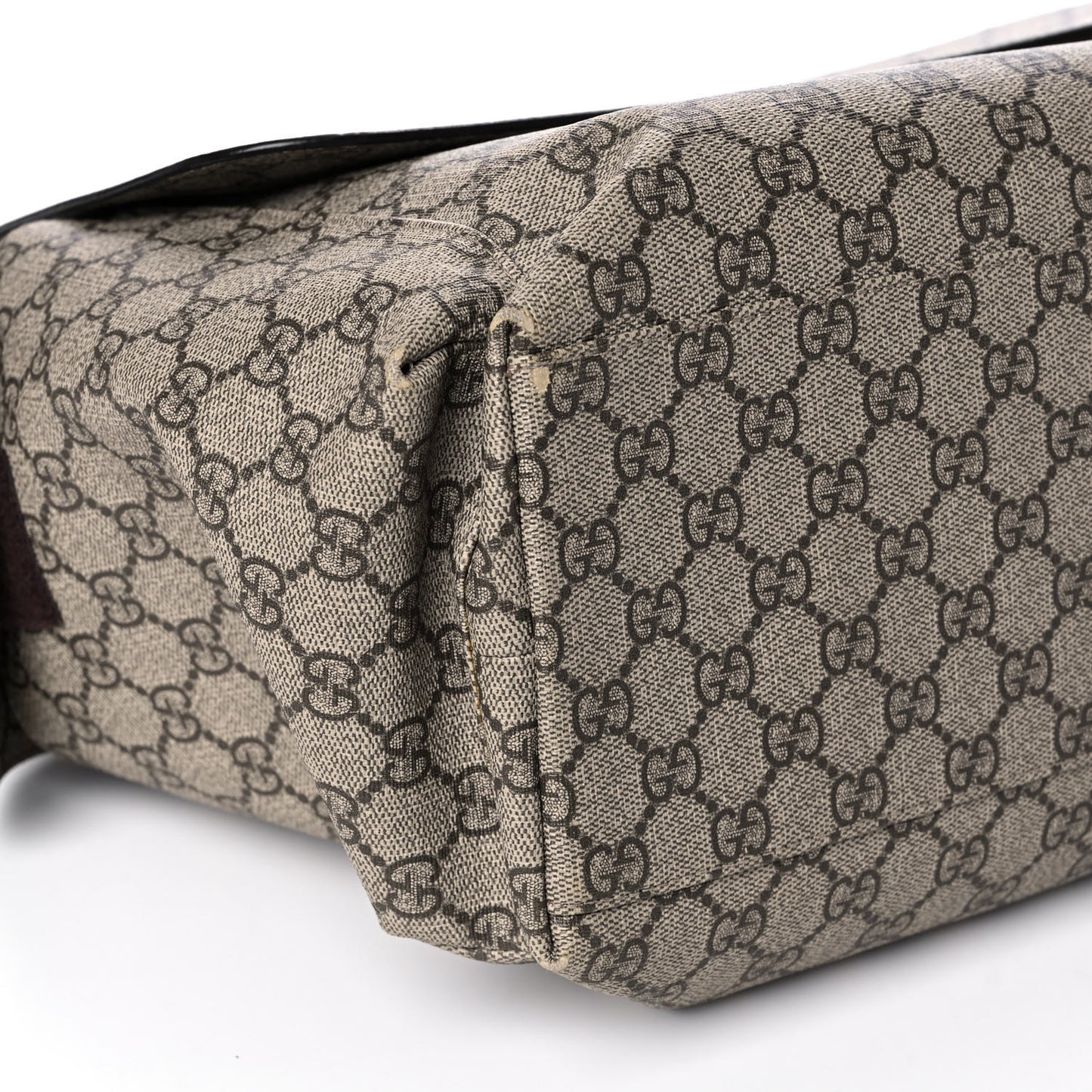 GG Plus Monogram Messenger Diaper Bag Dark Brown