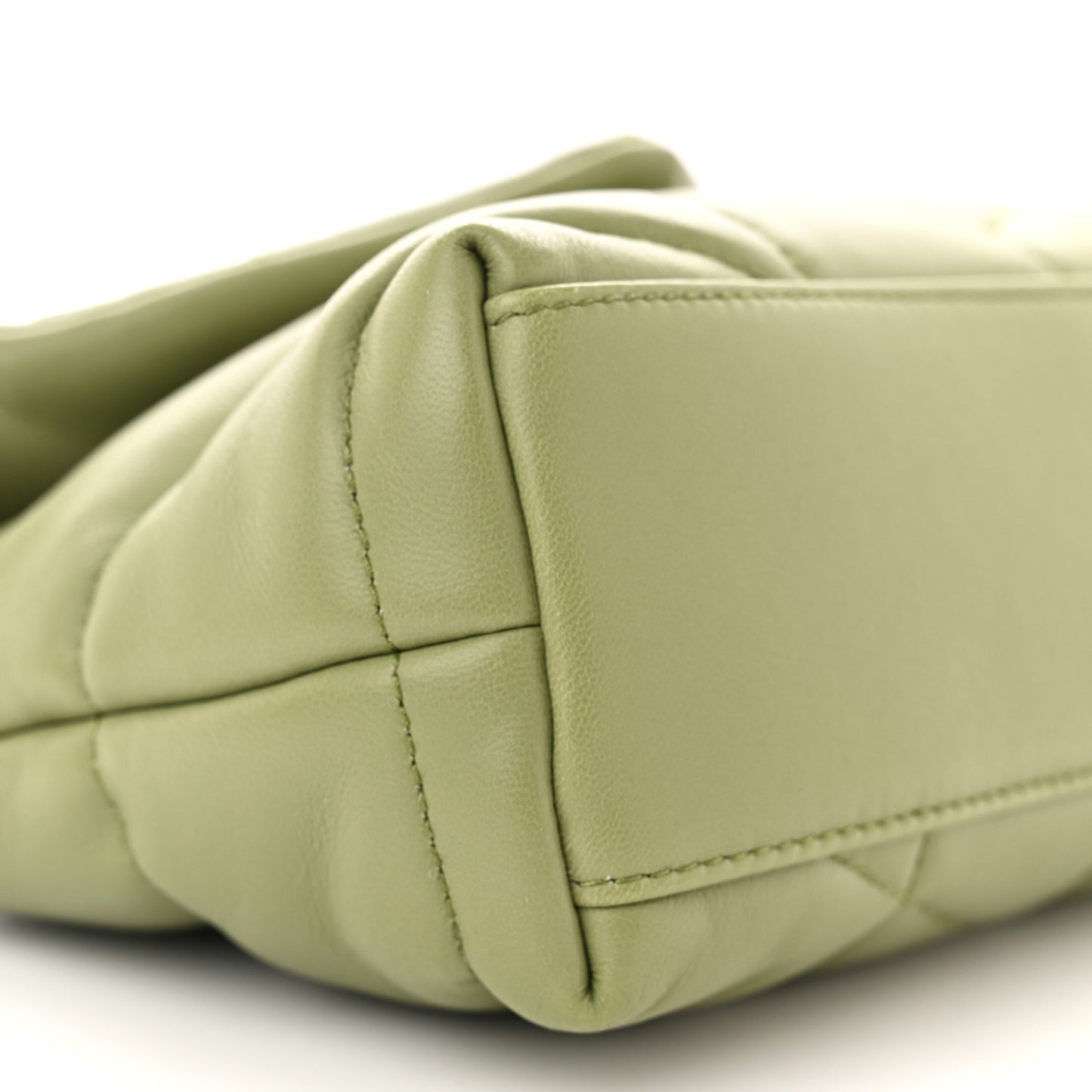 Lambskin Quilted Toy Loulou Puffer Monogram Chain Satchel Light Pistache