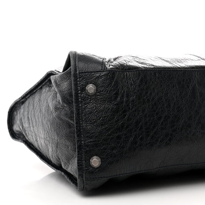Balenciaga Agneau Giant 21 Silver Hardware Weekender Black 9 of 13
