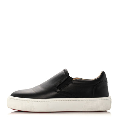 Christian Louboutin Calfskin Masteraltissima Flat Sneakers 37 Black 1 of 9