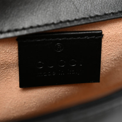 Gucci Calfskin Matelasse Super Mini GG Marmont Shoulder Bag Black 6 of 14