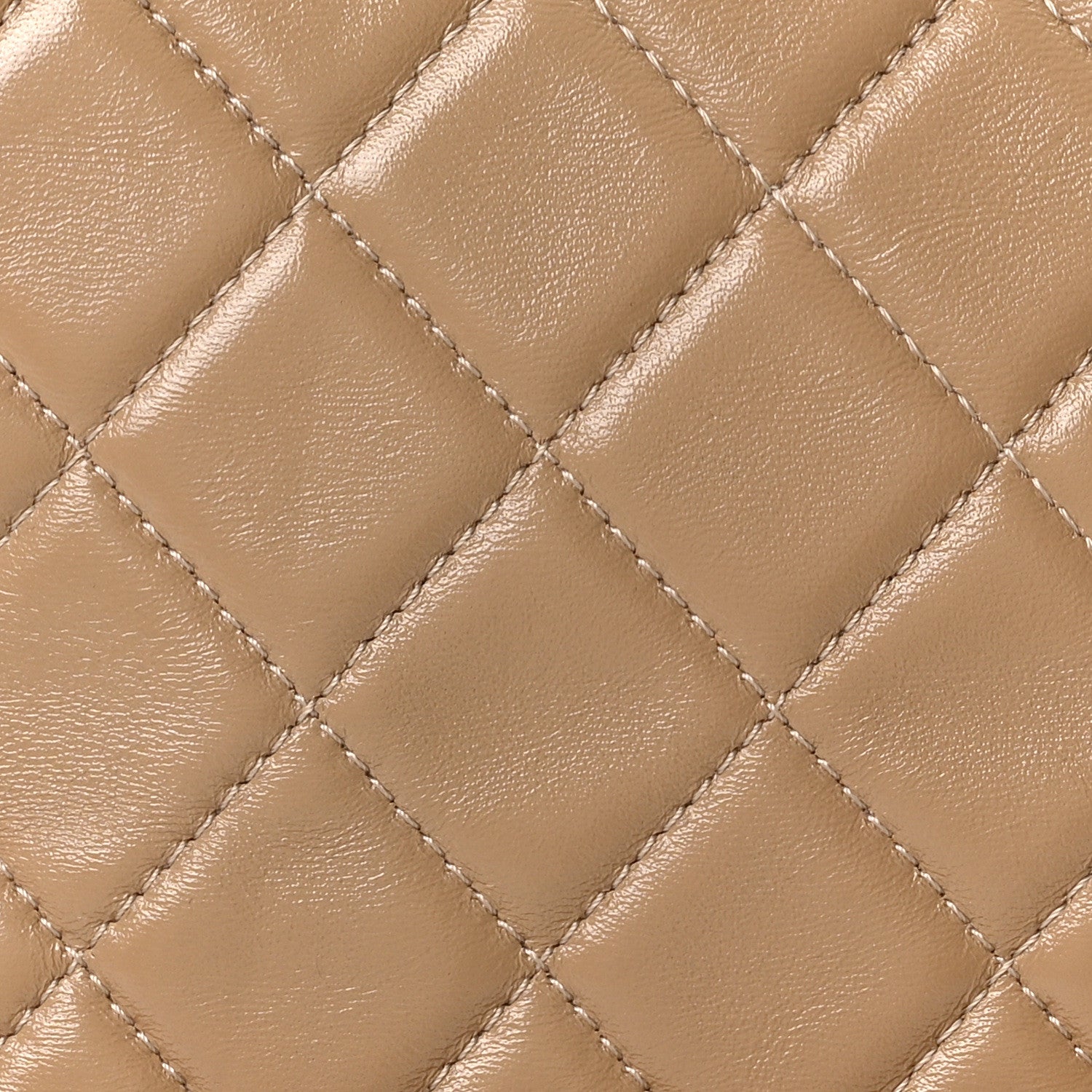 Chanel Shiny Crumpled Calfskin Quilted Large 31 Shopping Bag Beige 8 of 10