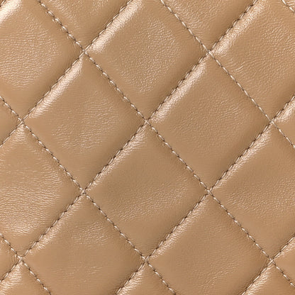 Chanel Shiny Crumpled Calfskin Quilted Large 31 Shopping Bag Beige 8 of 10