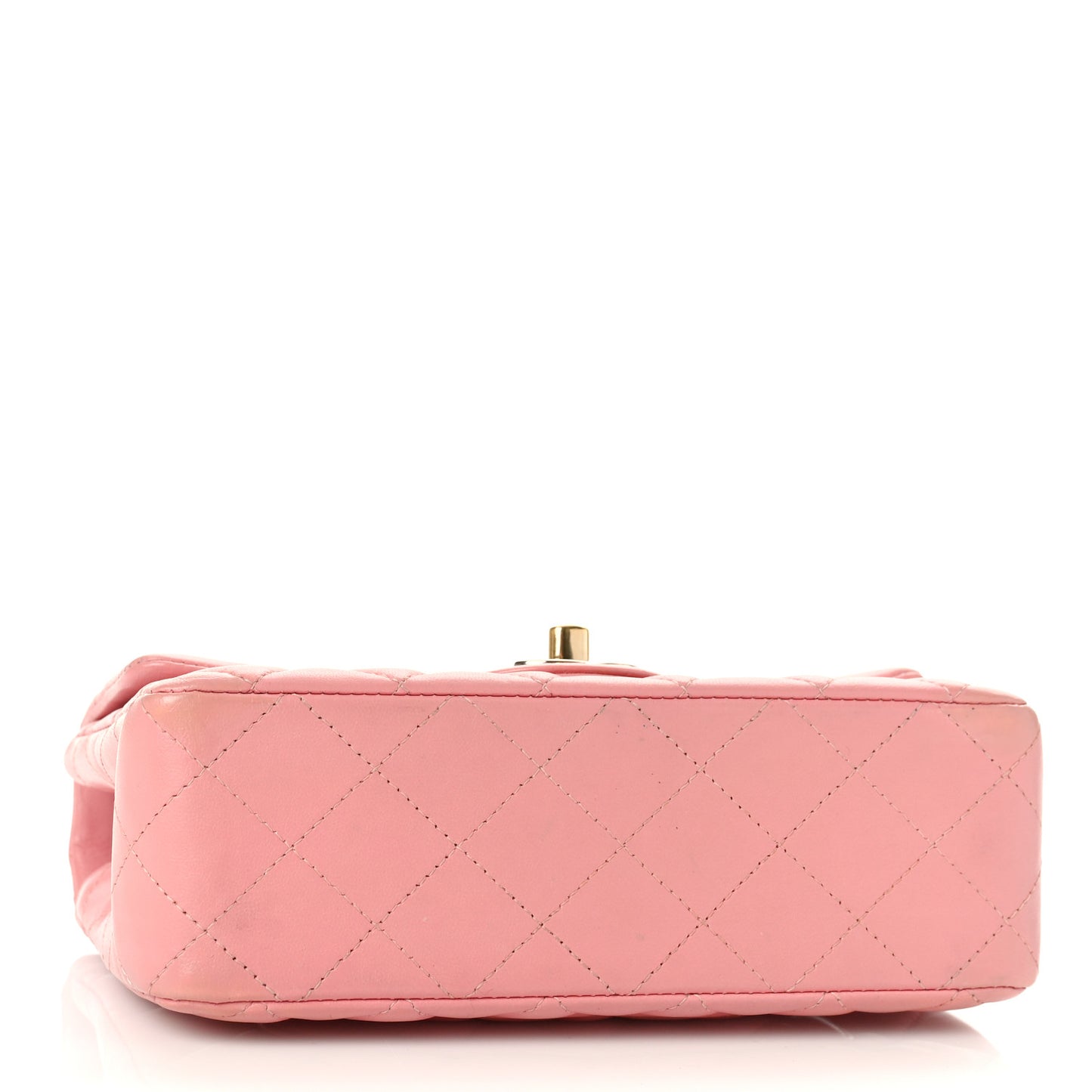 Lambskin Quilted Mini Rectangular Flap Pink