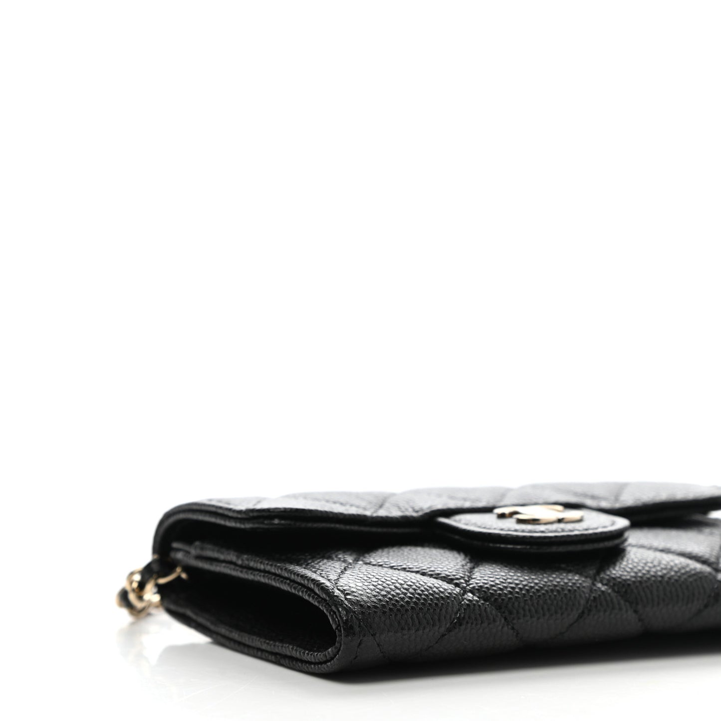 Caviar Quilted Flap Classic Belt Bag Black