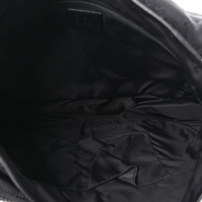 Gucci Nylon Monogram Double Buckle Flap Messenger Bag Black 5 of 10