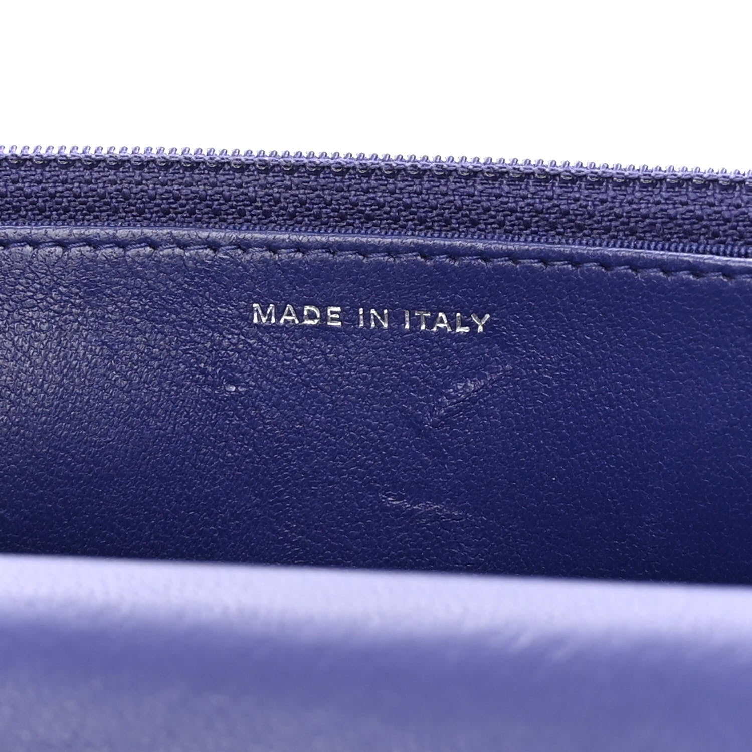 Chanel Lambskin Quilted Wallet On Chain WOC Blue 7 of 11