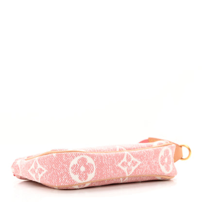 Louis Vuitton Denim Jacquard Monogram Micro Pochette Accessories Rose 4 of 7