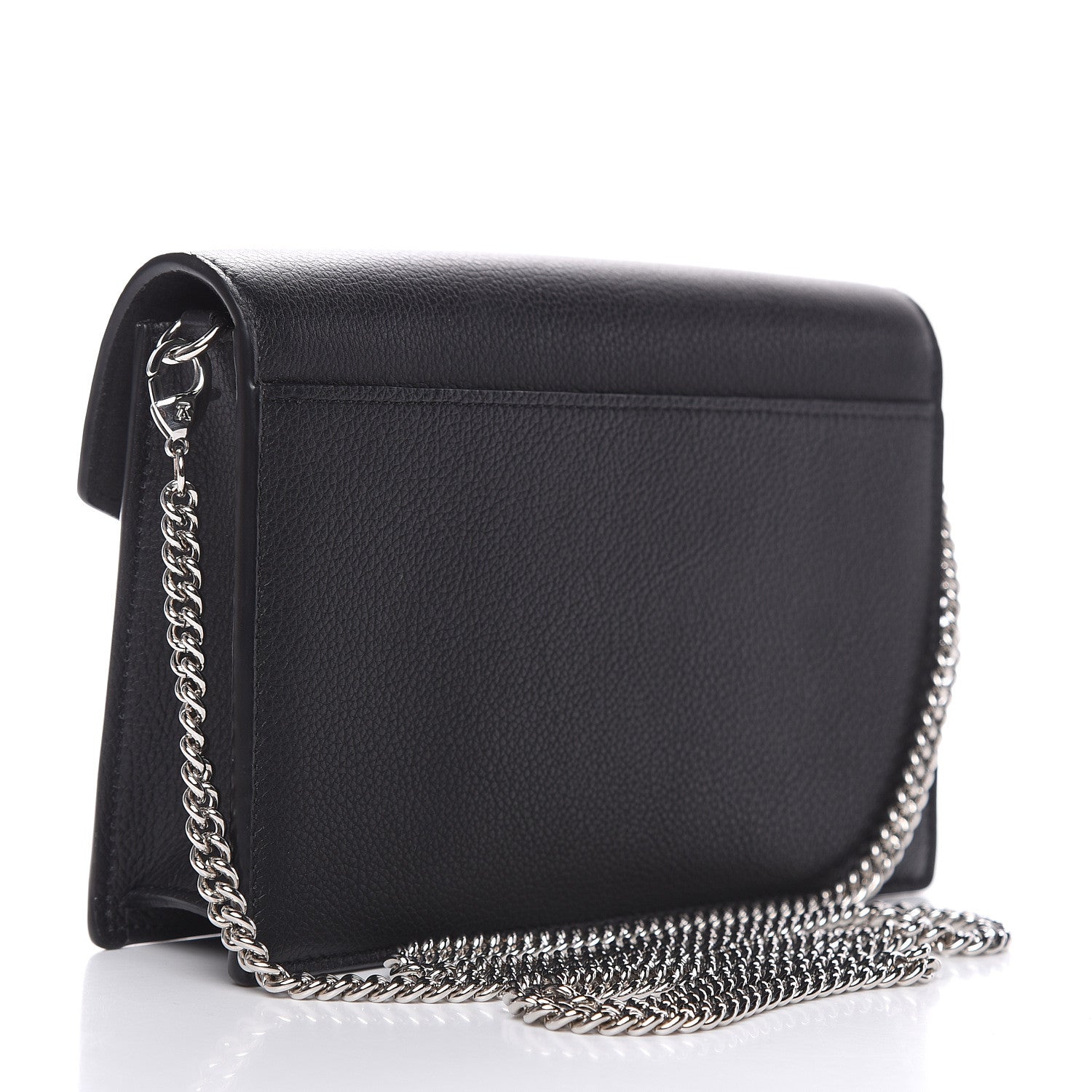 Louis Vuitton Soft Calfskin My Lockme Chain Pochette Black 3 of 9