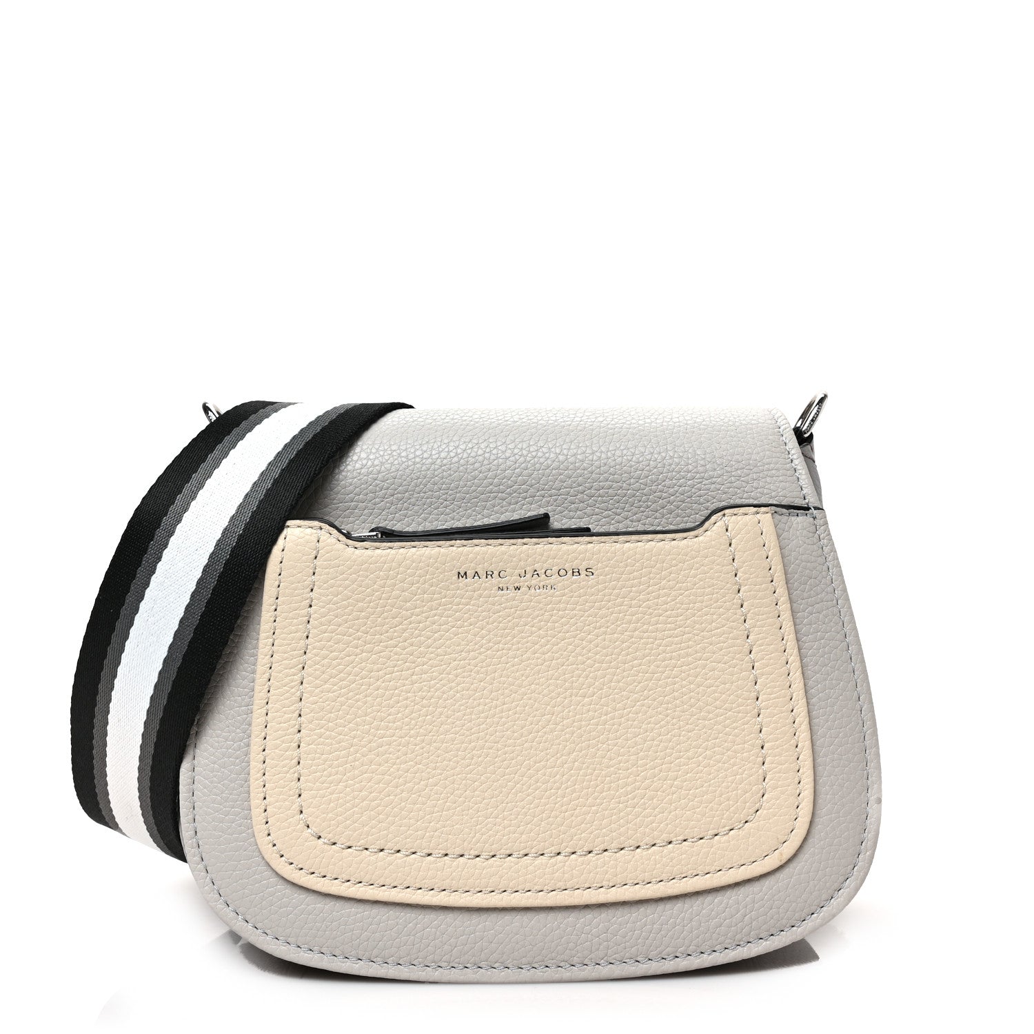 Marc Jacobs Calfskin Empire City Messenger Crossbody Ghost Grey Multicolor 1 of 9