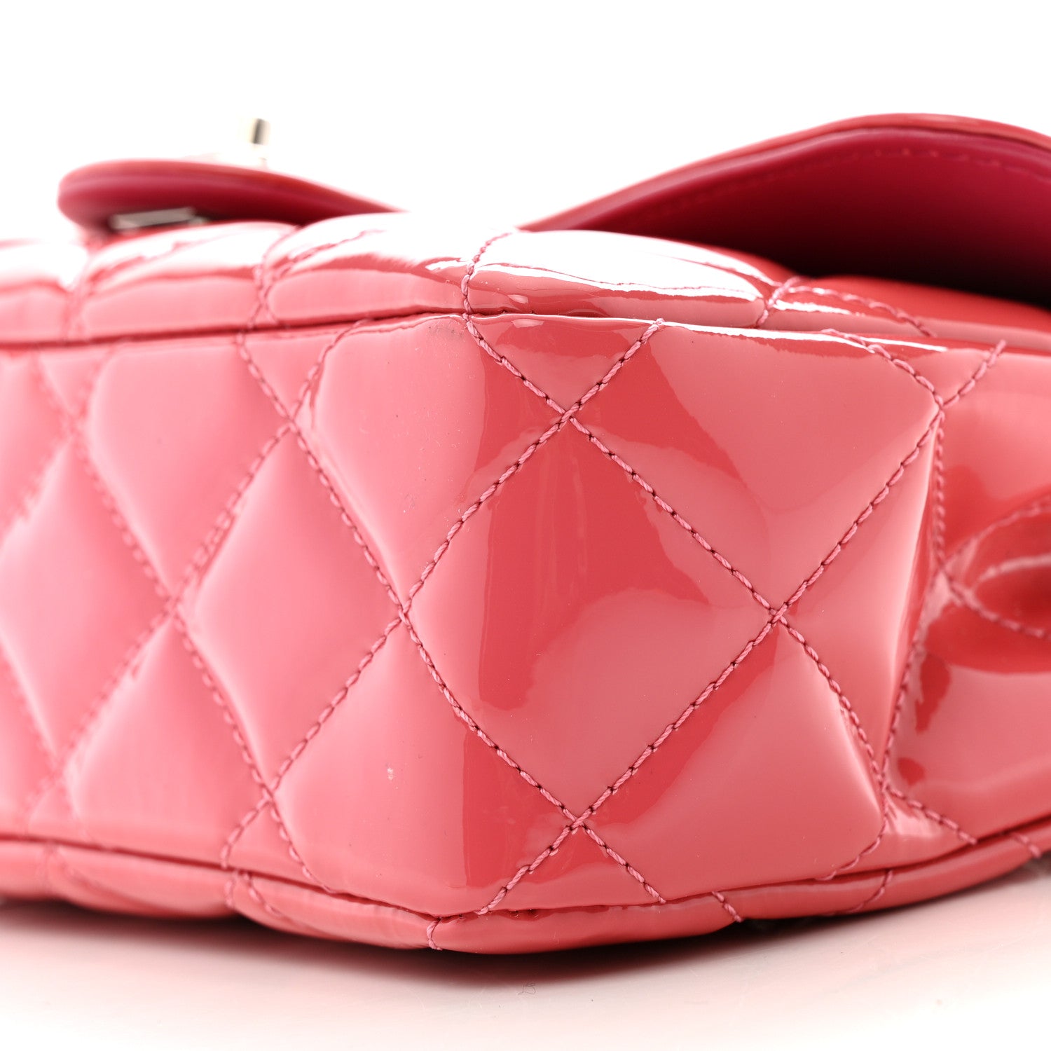 Chanel Patent Quilted Small Coco Shine Flap Pink 10 of 13