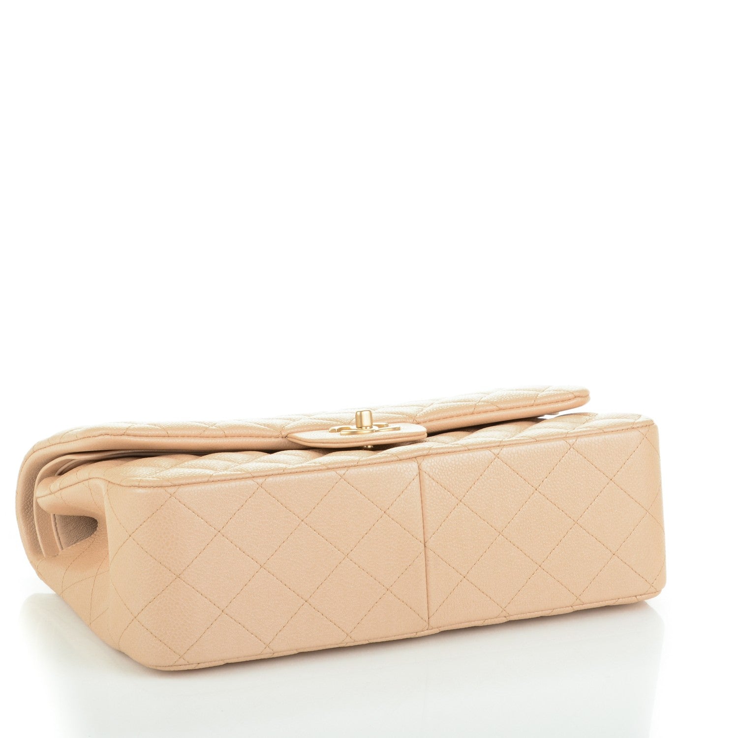 Chanel Caviar Quilted Jumbo Double Flap Beige Clair 4 of 8