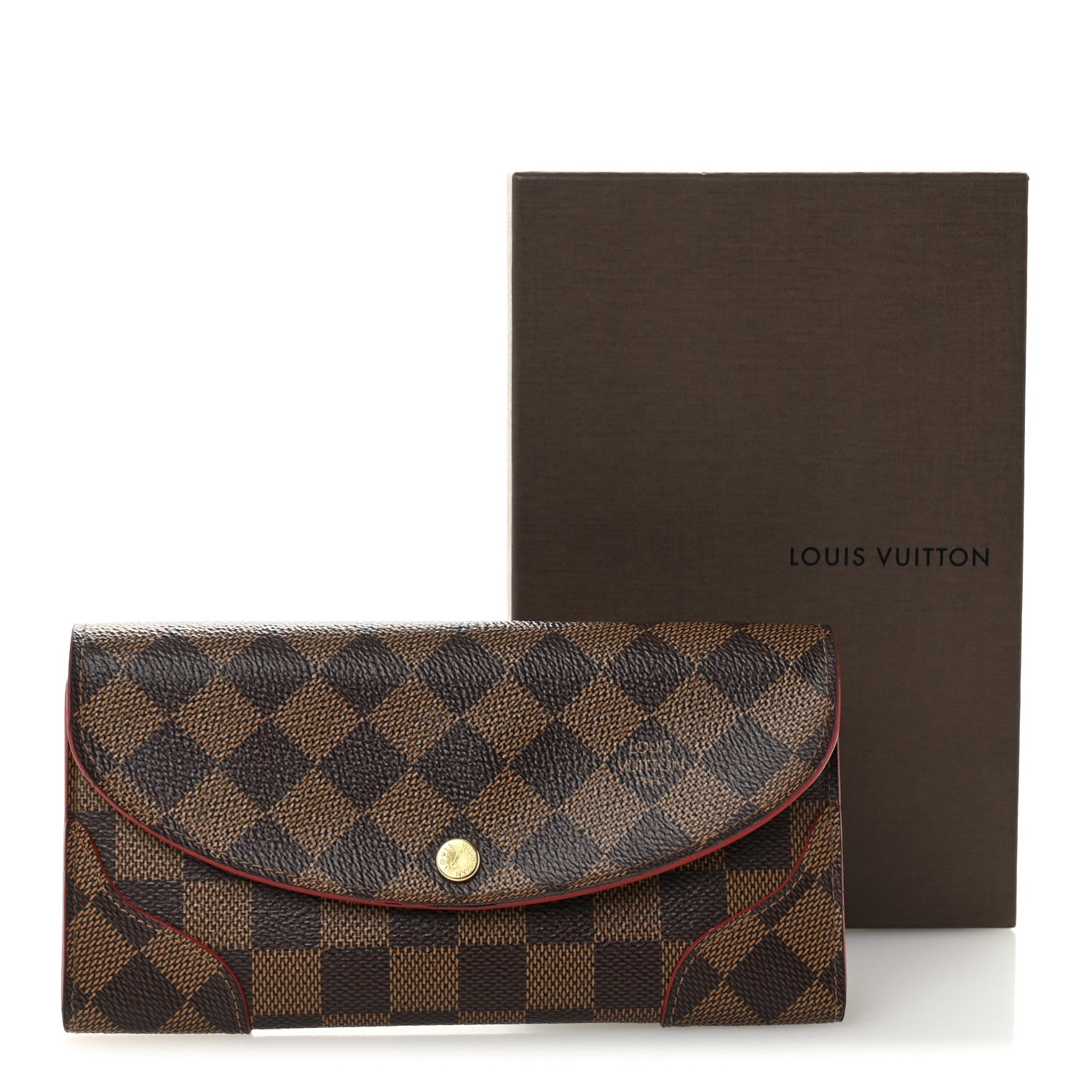 Louis Vuitton Damier Ebene Caissa Wallet Cherry 9 of 9