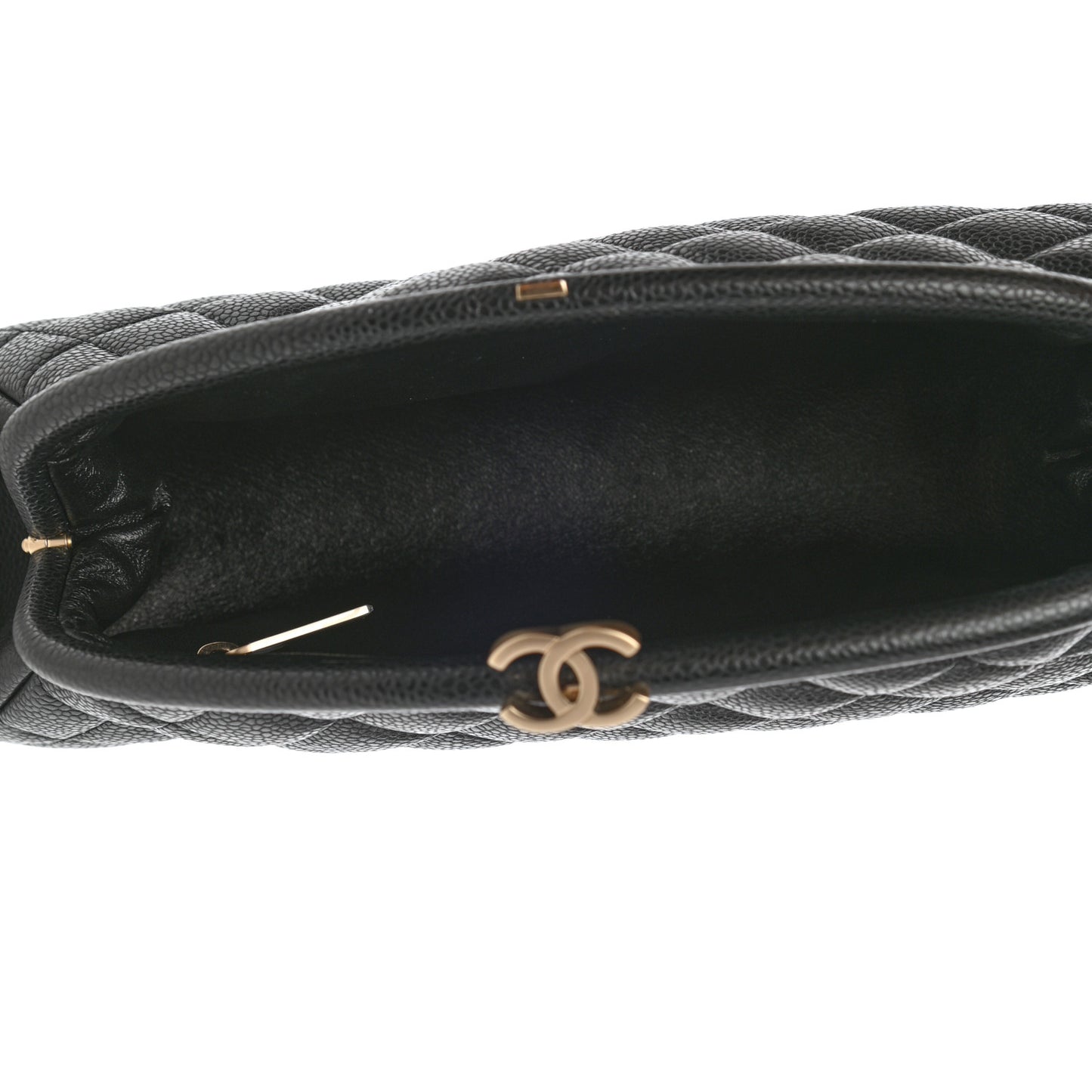 Caviar Quilted Timeless Clutch Black