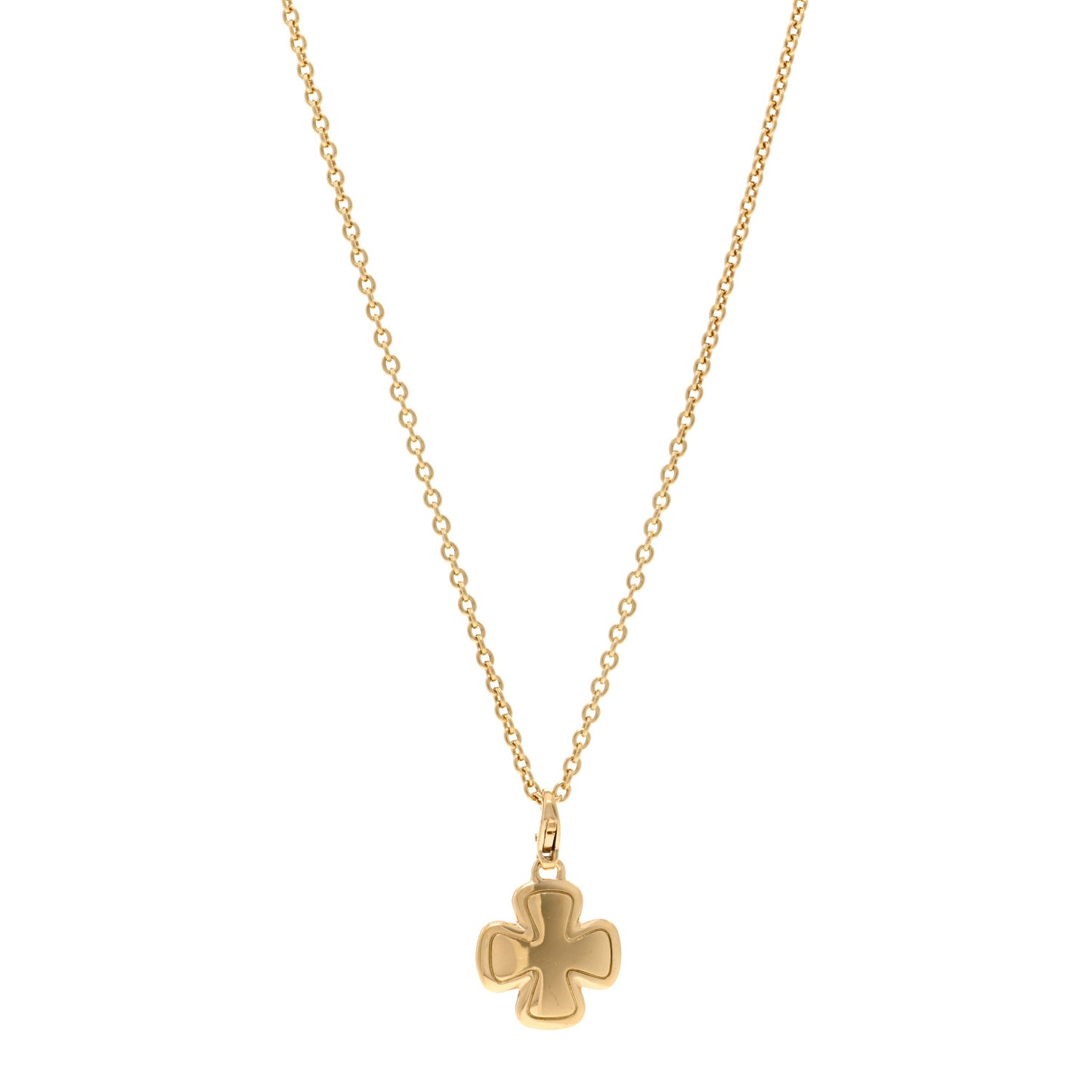 18K Yellow Gold Cross Pendant Necklace