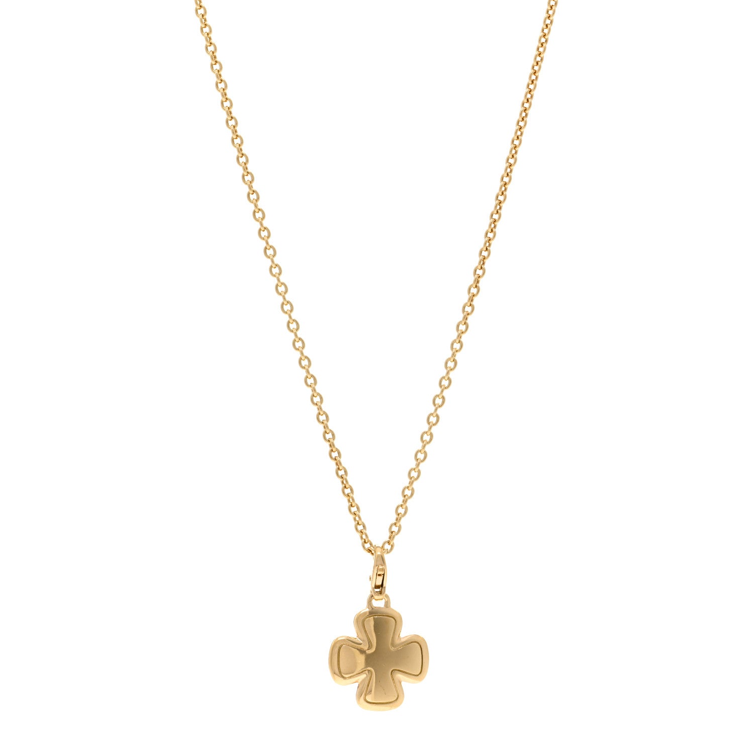 Chanel 18K Yellow Gold Cross Pendant Necklace 1 of 4