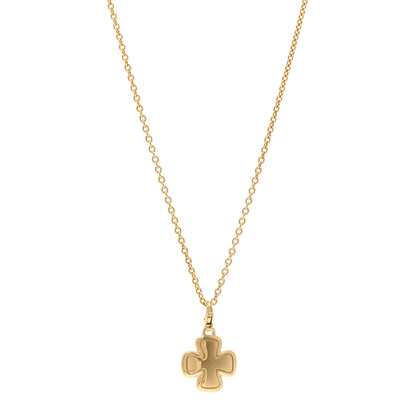 Chanel 18K Yellow Gold Cross Pendant Necklace 1 of 4