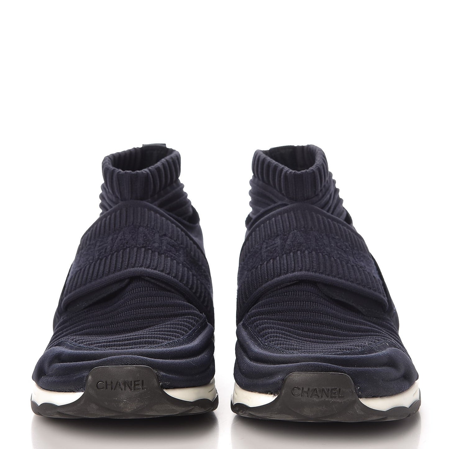 Stretch Fabric CC Sneakers 36.5 Blue