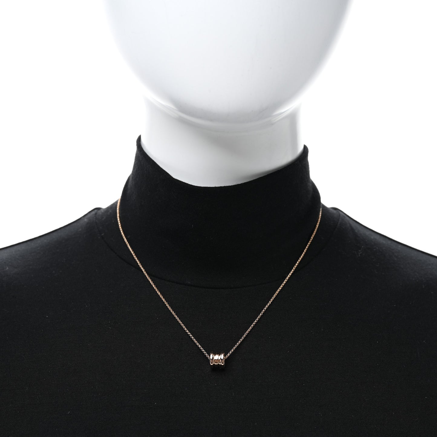 18K Rose Gold Mini B.Zero1 Pendant Necklace