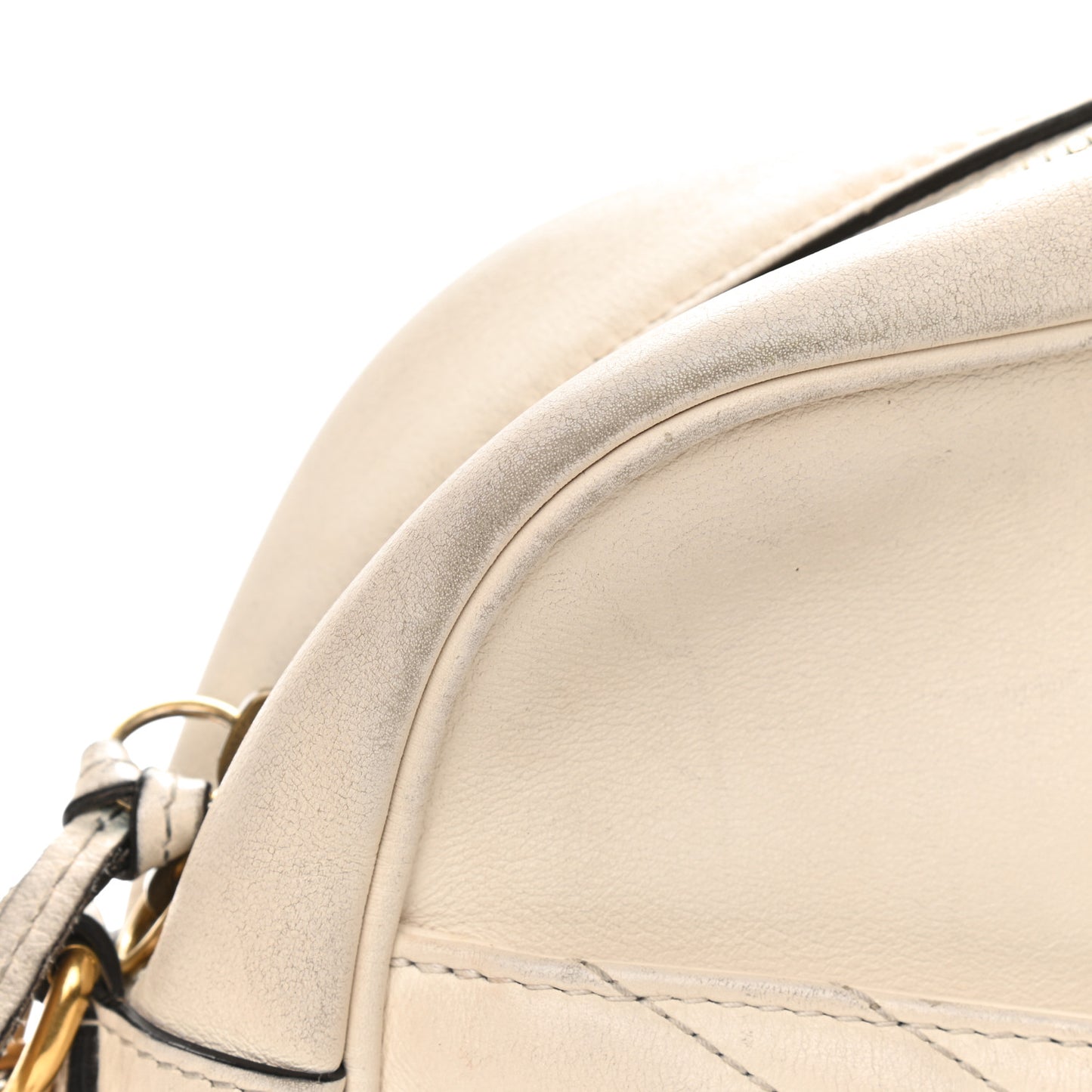 Calfskin Matelasse Medium GG Marmont Chain Shoulder Bag Mystic White