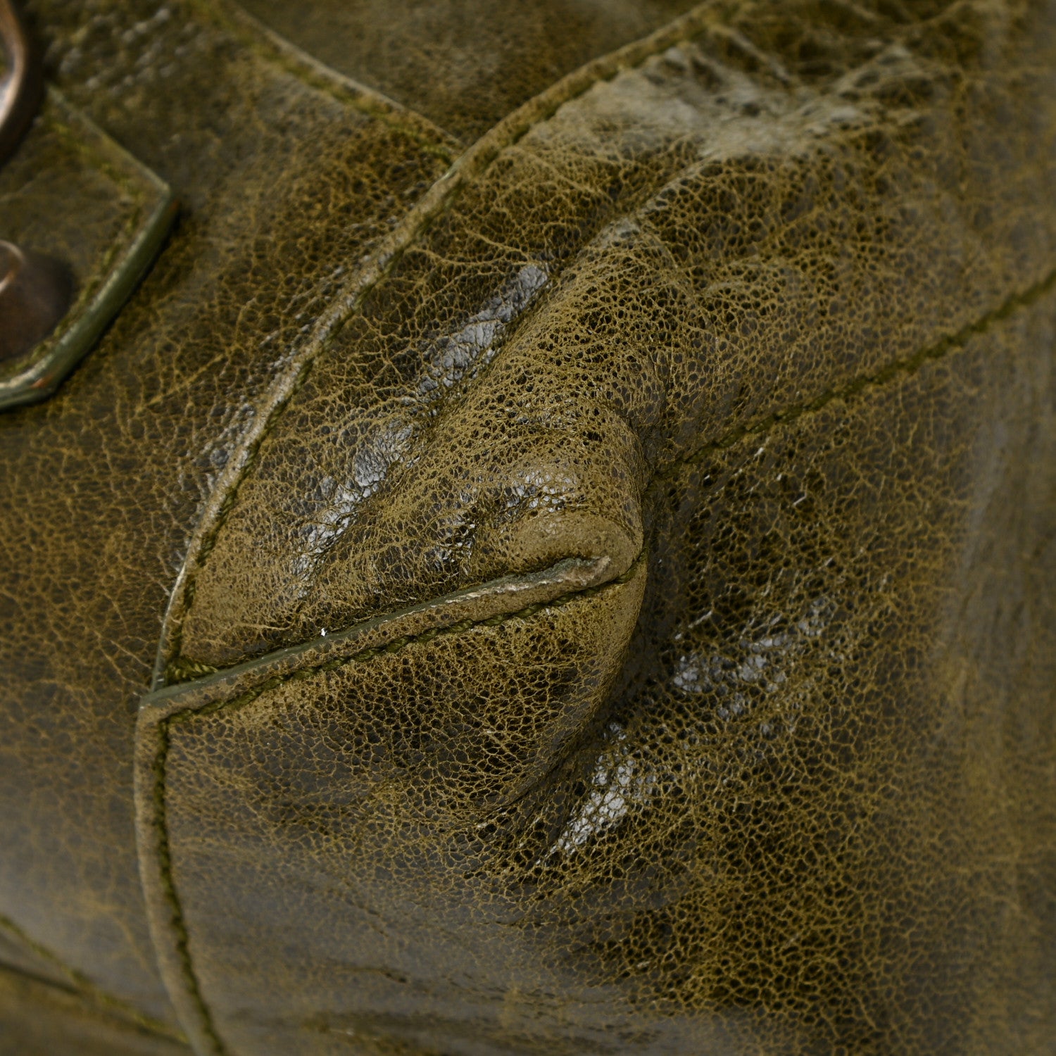 Balenciaga Agneau Classic Hardware Day Hobo Olive 12 of 18