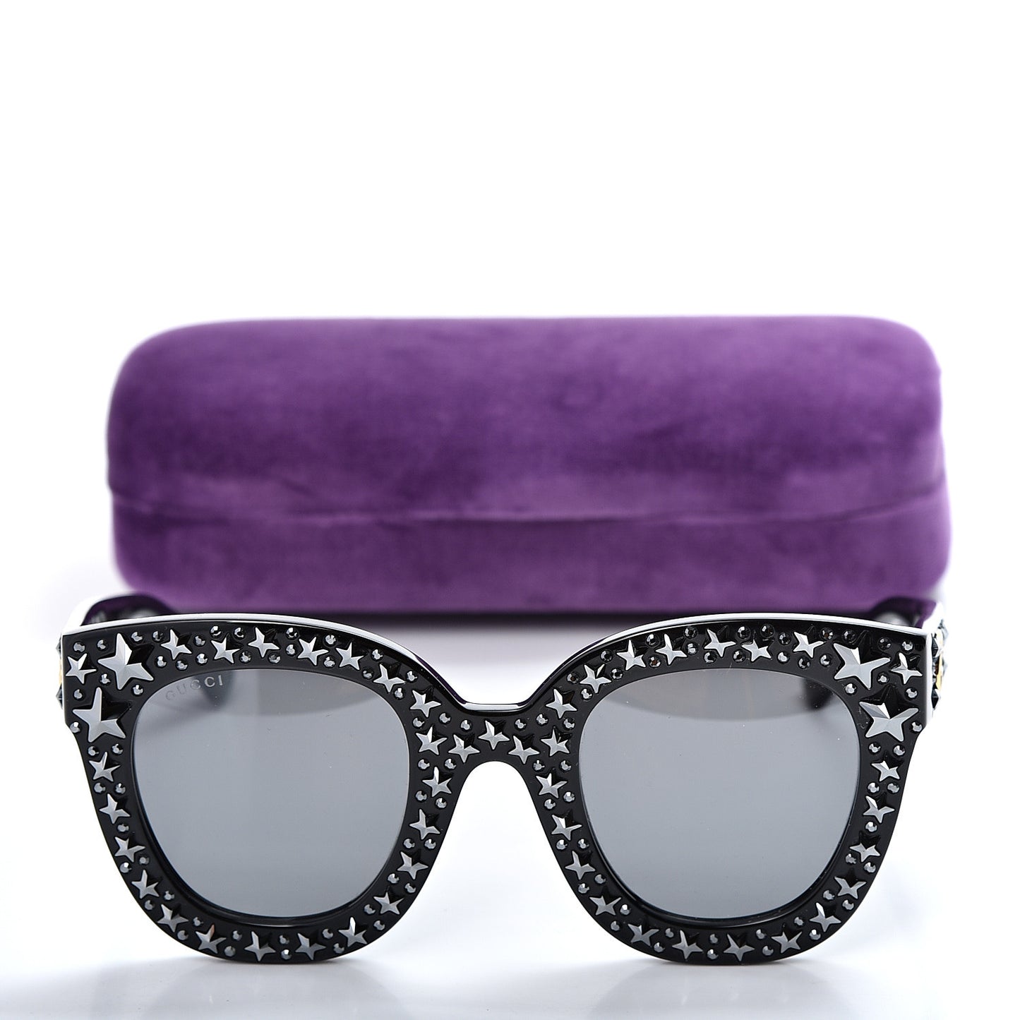 Acetate Stars Cat Eye Sunglasses GG0116S Black