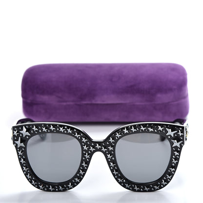 Gucci Acetate Stars Cat Eye Sunglasses GG0116S Black 8 of 8