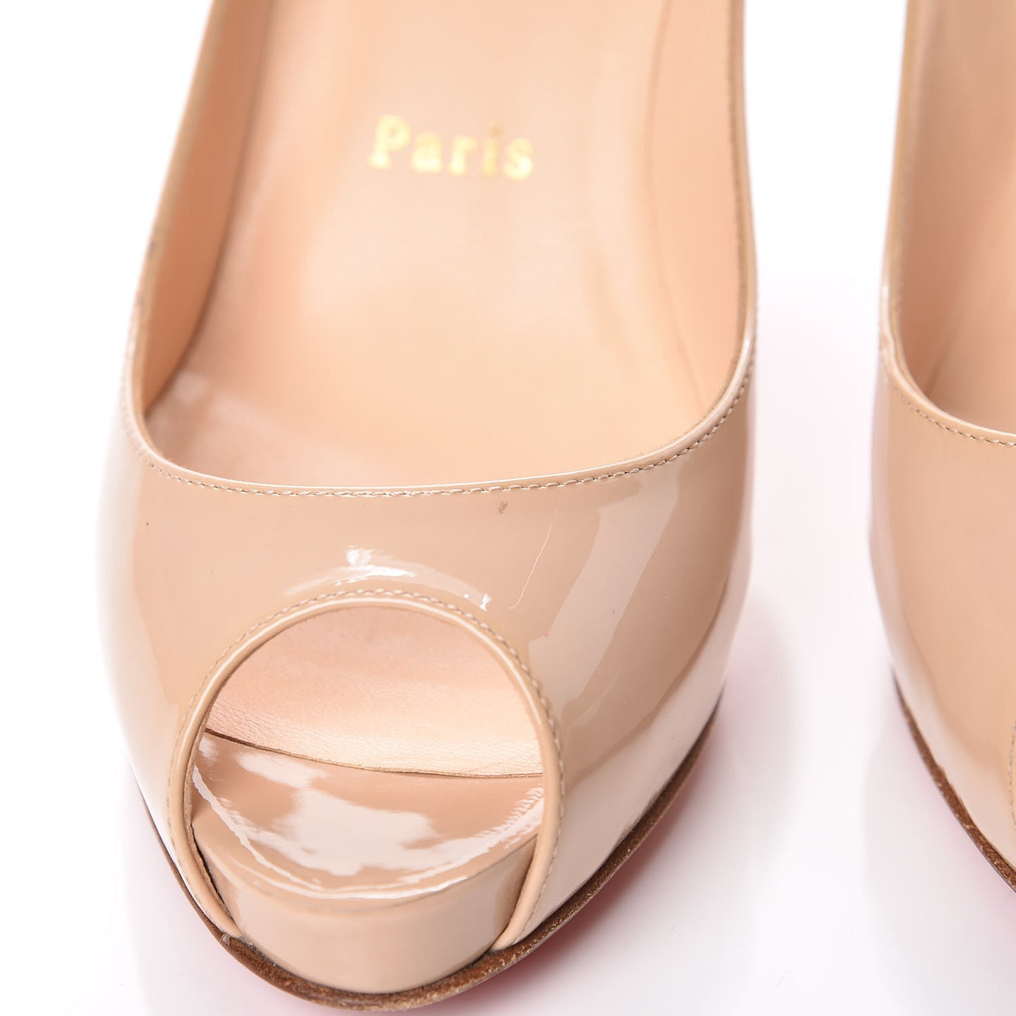 Patent Mater Claude 85 Pumps 36 Nude