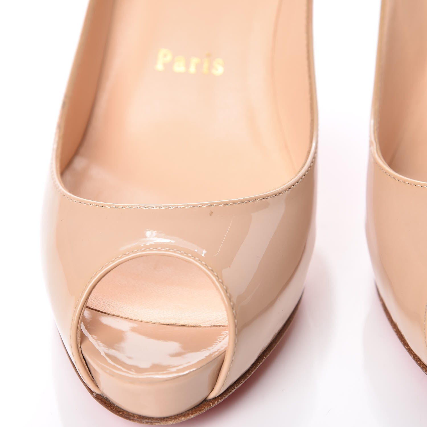 Christian Louboutin Patent Mater Claude 85 Pumps 36 Nude 13 of 18