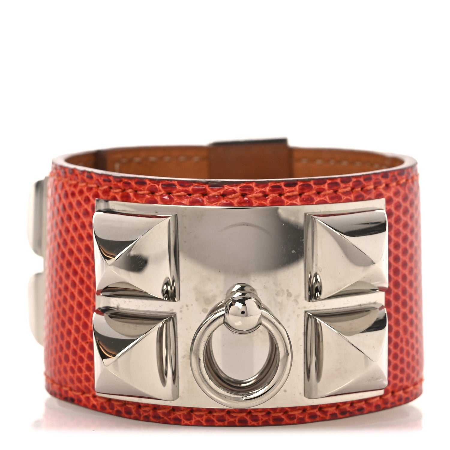 Hermes Lizard Collier De Chien CDC Bracelet Sanguine 3 of 8
