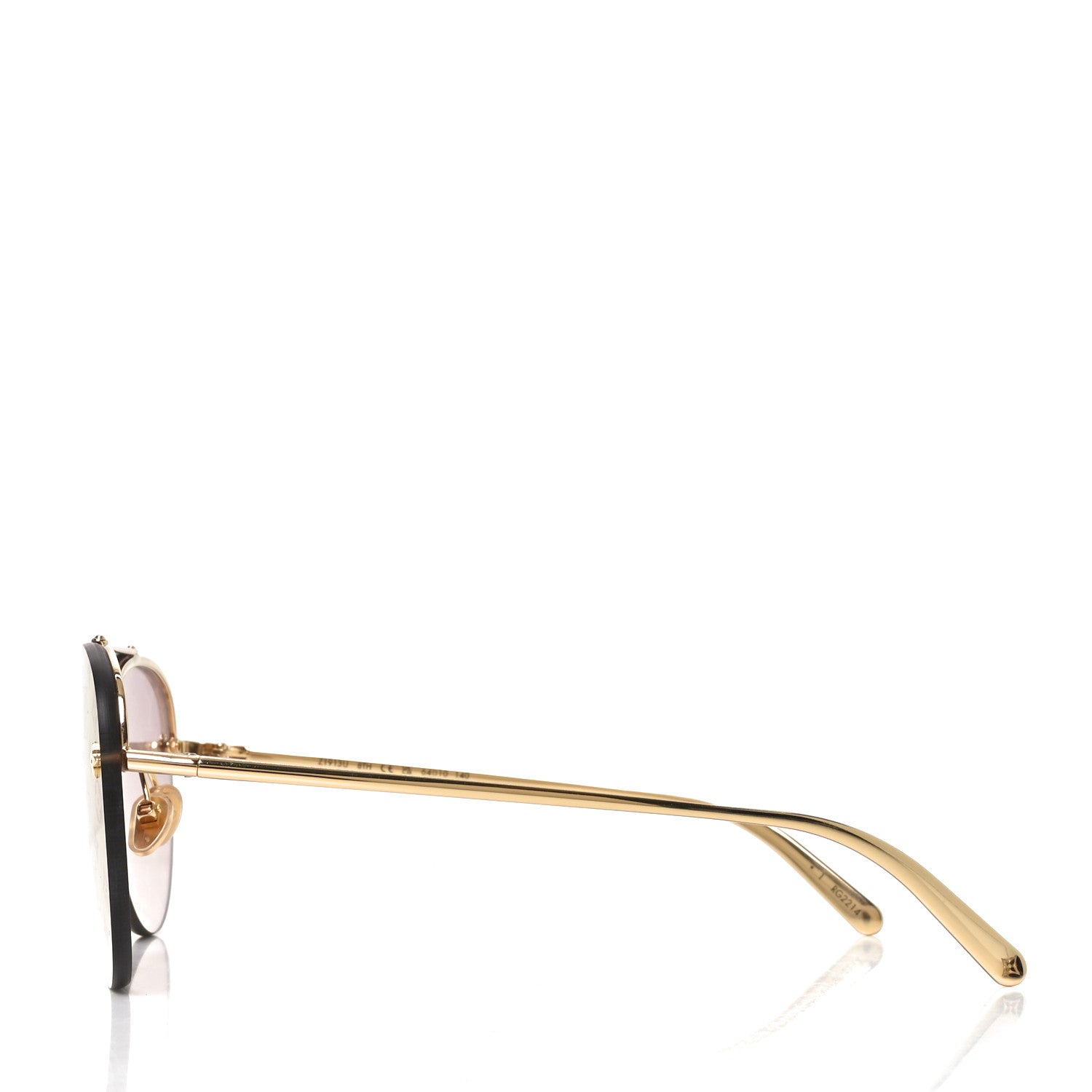 Louis Vuitton Metal Monogram LV Pilot Light Sunglasses Z1913U Gold Gradiant Brown 3 of 8