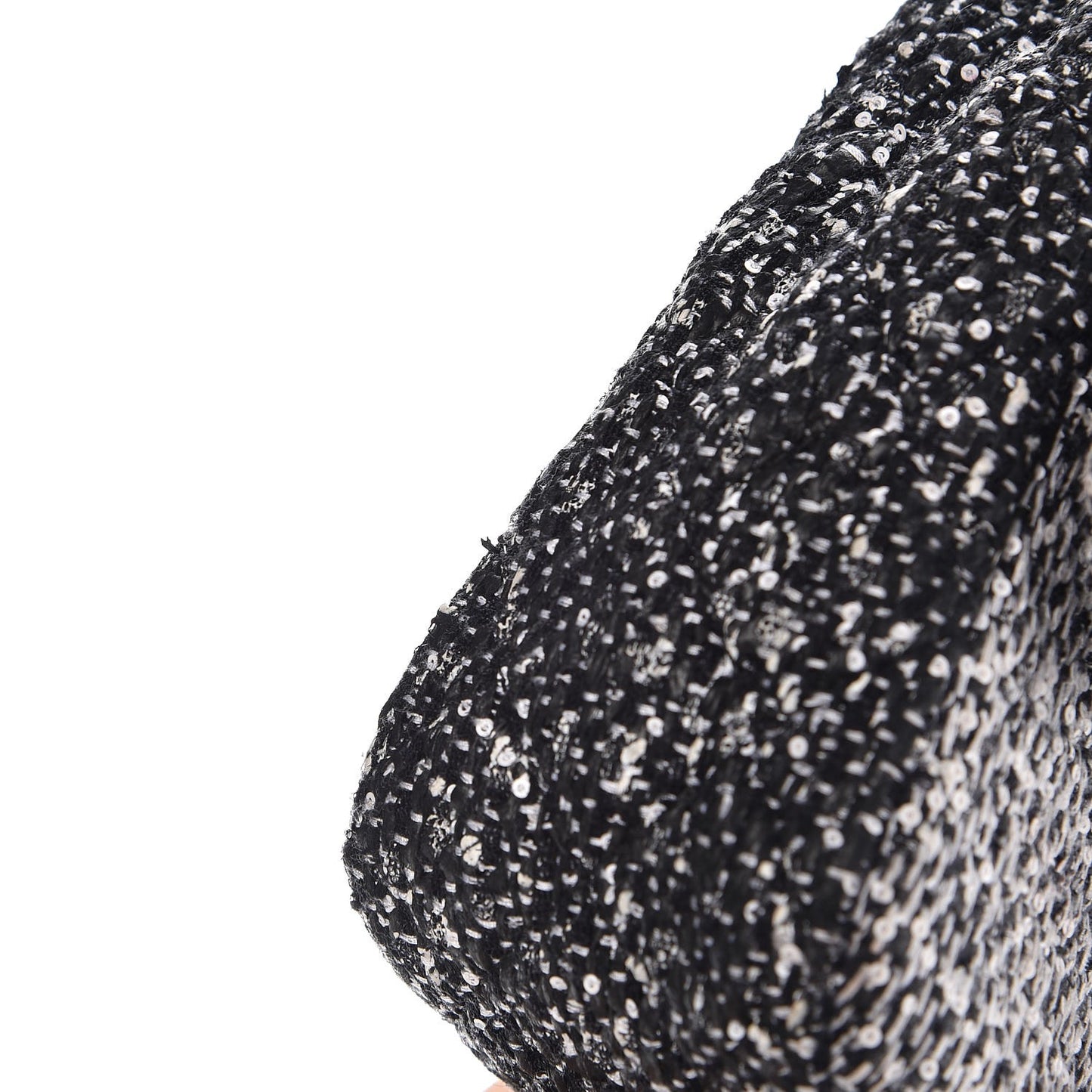 Tweed Sequin Small Elementary Chic Flap Black White