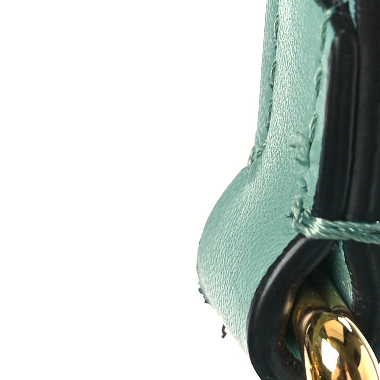 Fendi Vitello Seta Shiny Nappa Plexiglass Small Peekaboo I SEE U Satchel Menta Light Rose 13 of 17