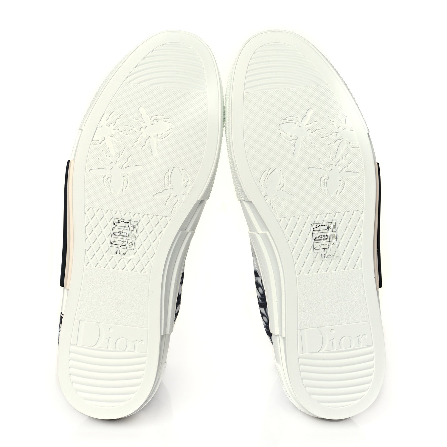 Christian Dior Technical Canvas Oblique Mens B23 High Top Sneakers 43 White Black 5 of 8
