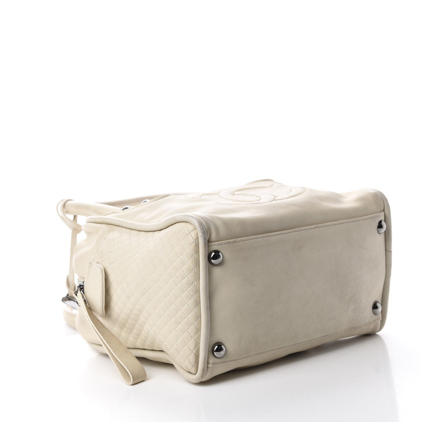 Calfskin Small CC Bowler White
