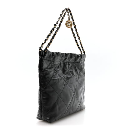 Chanel Shiny Calfskin Quilted Small Chanel 22 Black 4 of 11
