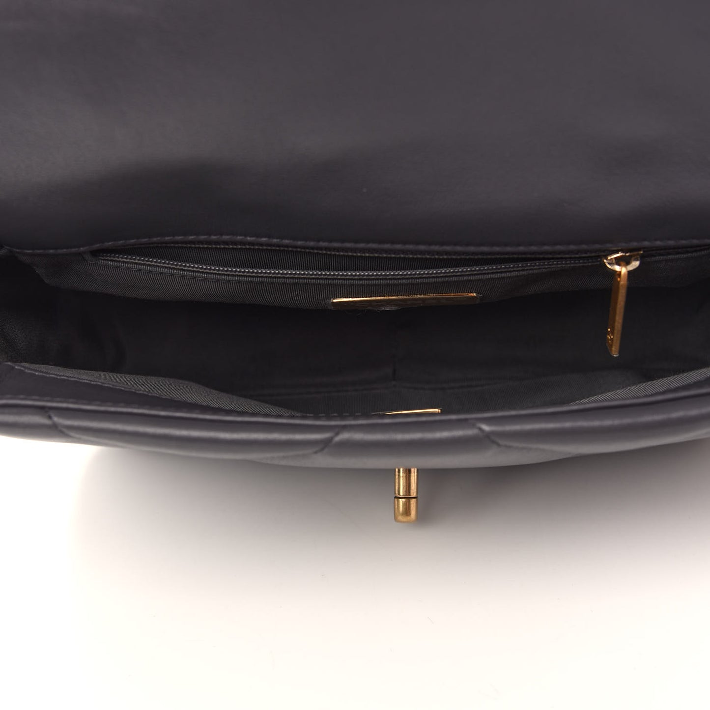 Lambskin Quilted Medium Chanel 19 Flap Dark Grey