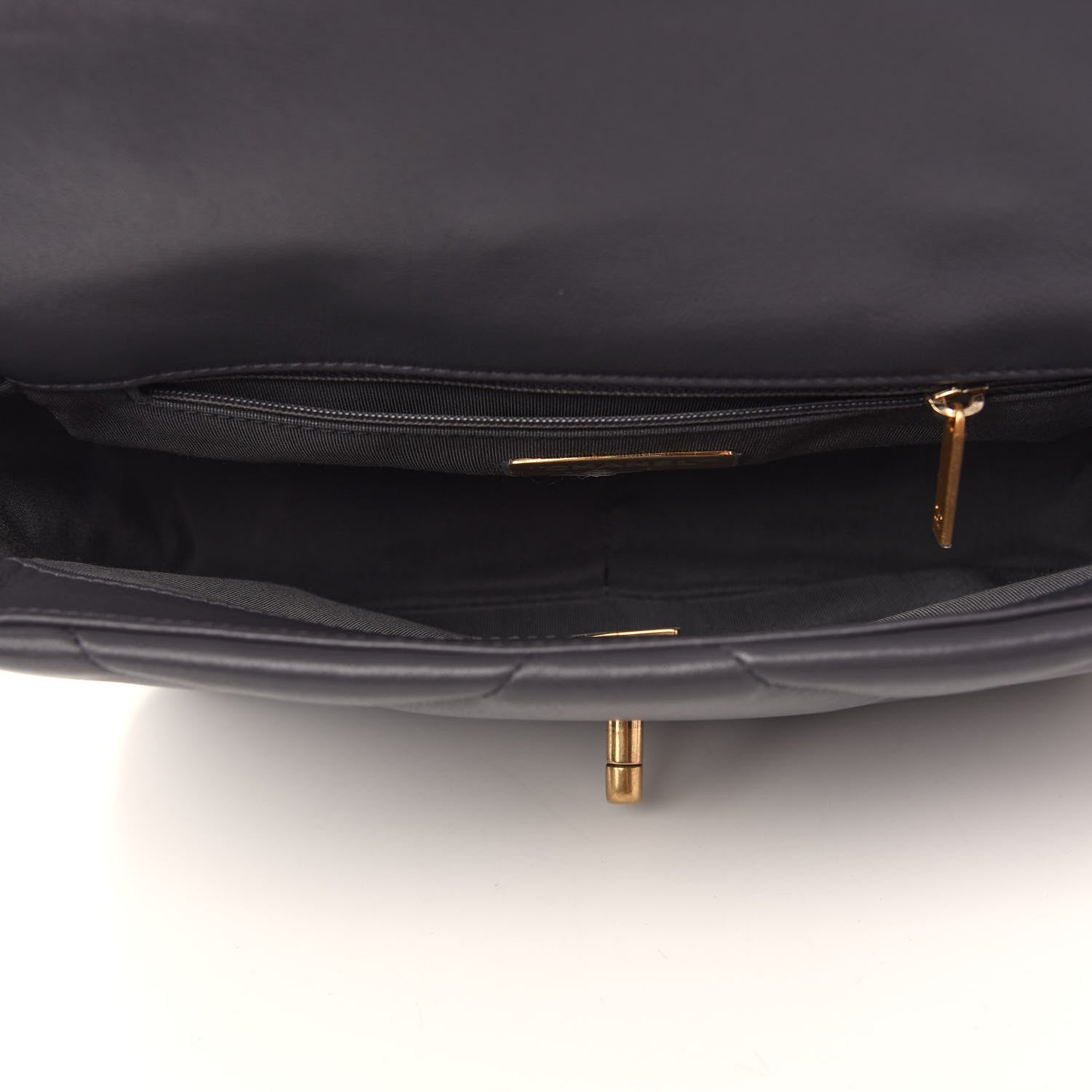 Chanel Lambskin Quilted Medium Chanel 19 Flap Dark Grey 5 of 9